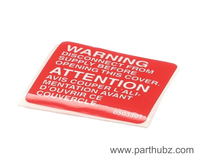 Champion 0503301 Label, Waring, Disconnect Power